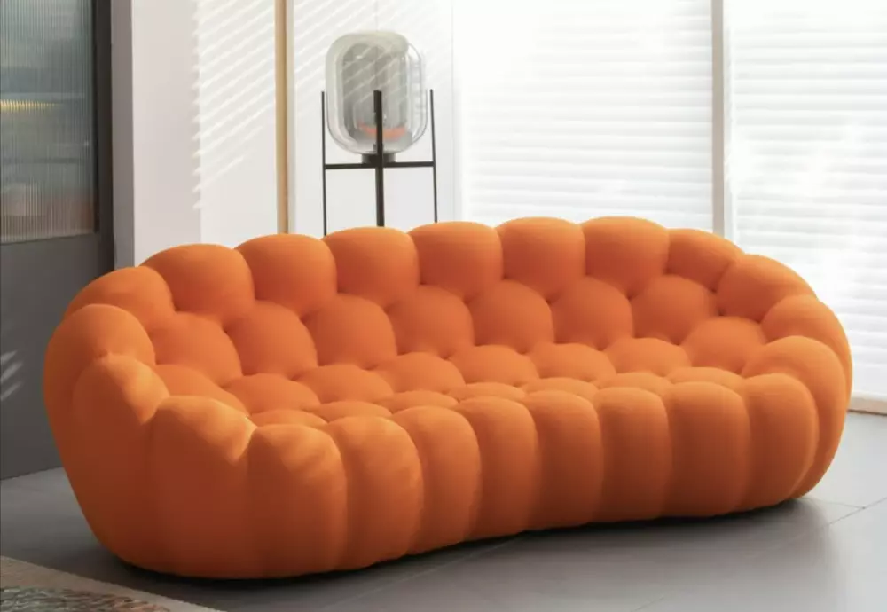 bubble curved 3 4 seat sofa